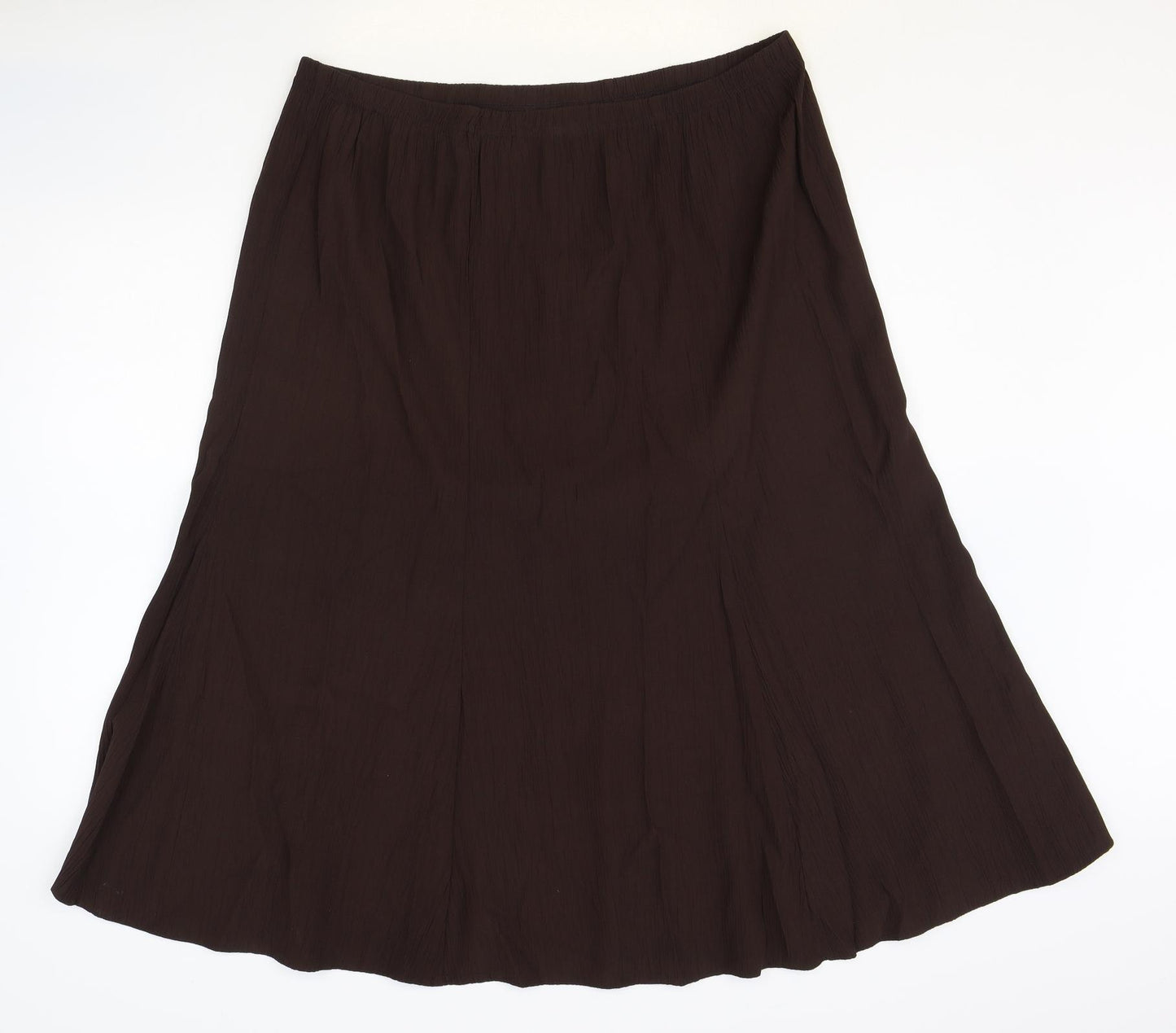 Fashion Extra Womens Brown Polyester Swing Skirt Size 22