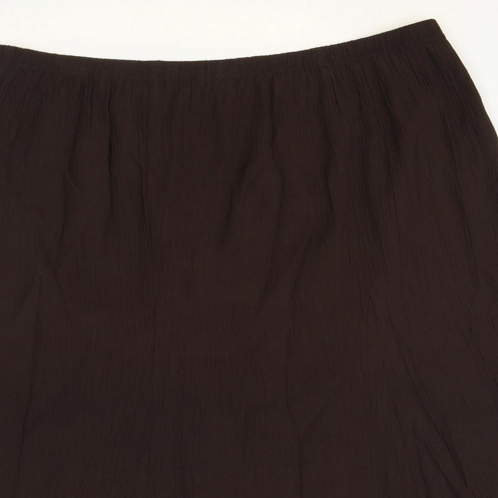 Fashion Extra Womens Brown Polyester Swing Skirt Size 22