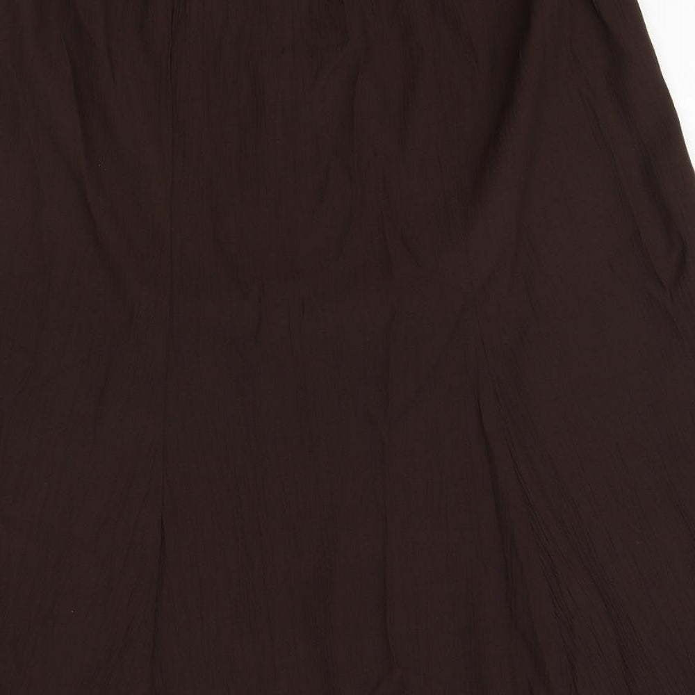 Fashion Extra Womens Brown Polyester Swing Skirt Size 22