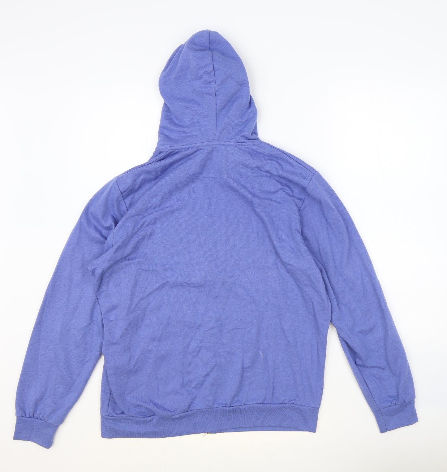Original Essentials Womens Blue Cotton Full Zip Hoodie Size M Zip
