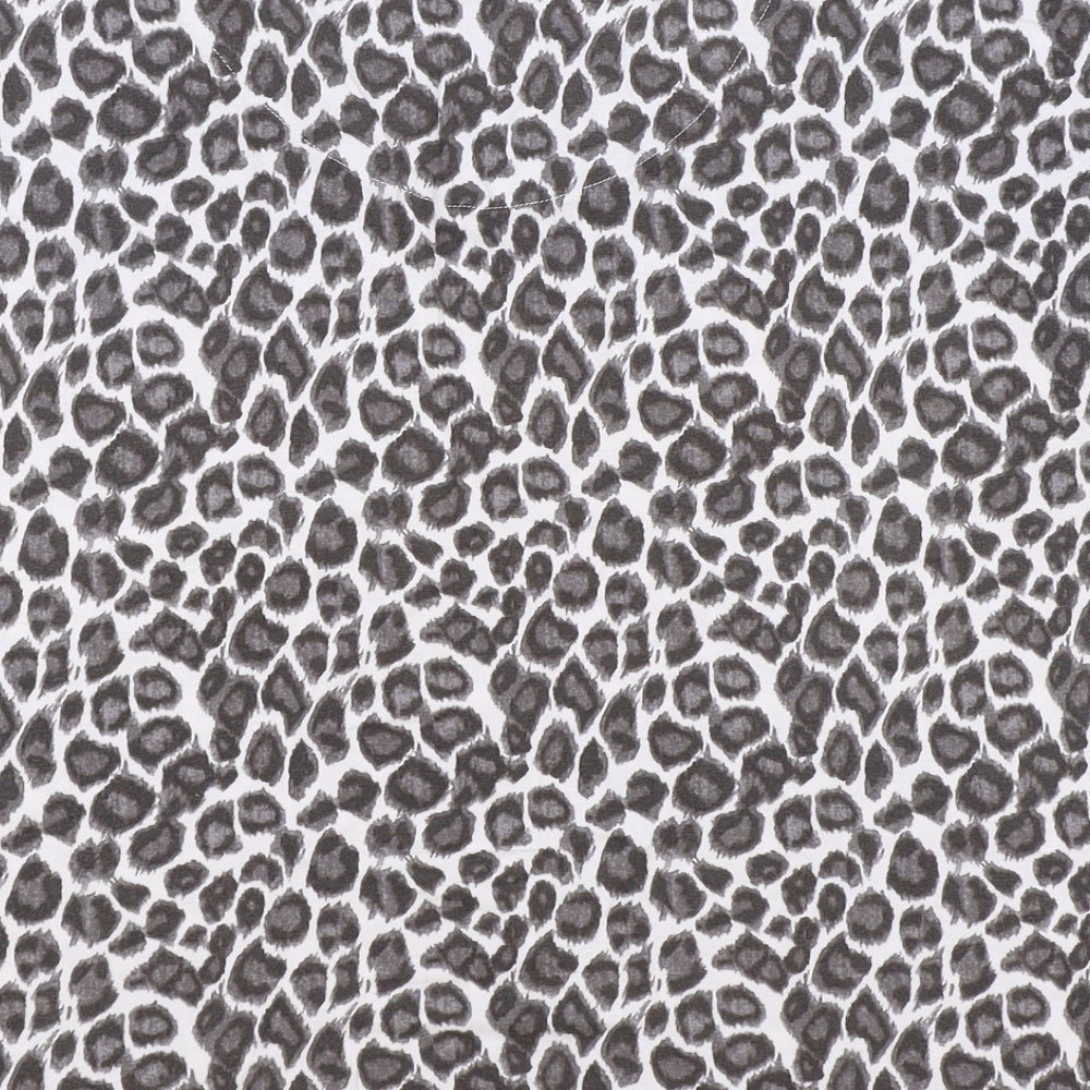 NEXT Womens Brown Animal Print Viscose Basic T-Shirt Size 16 Round Neck - Leopard Print