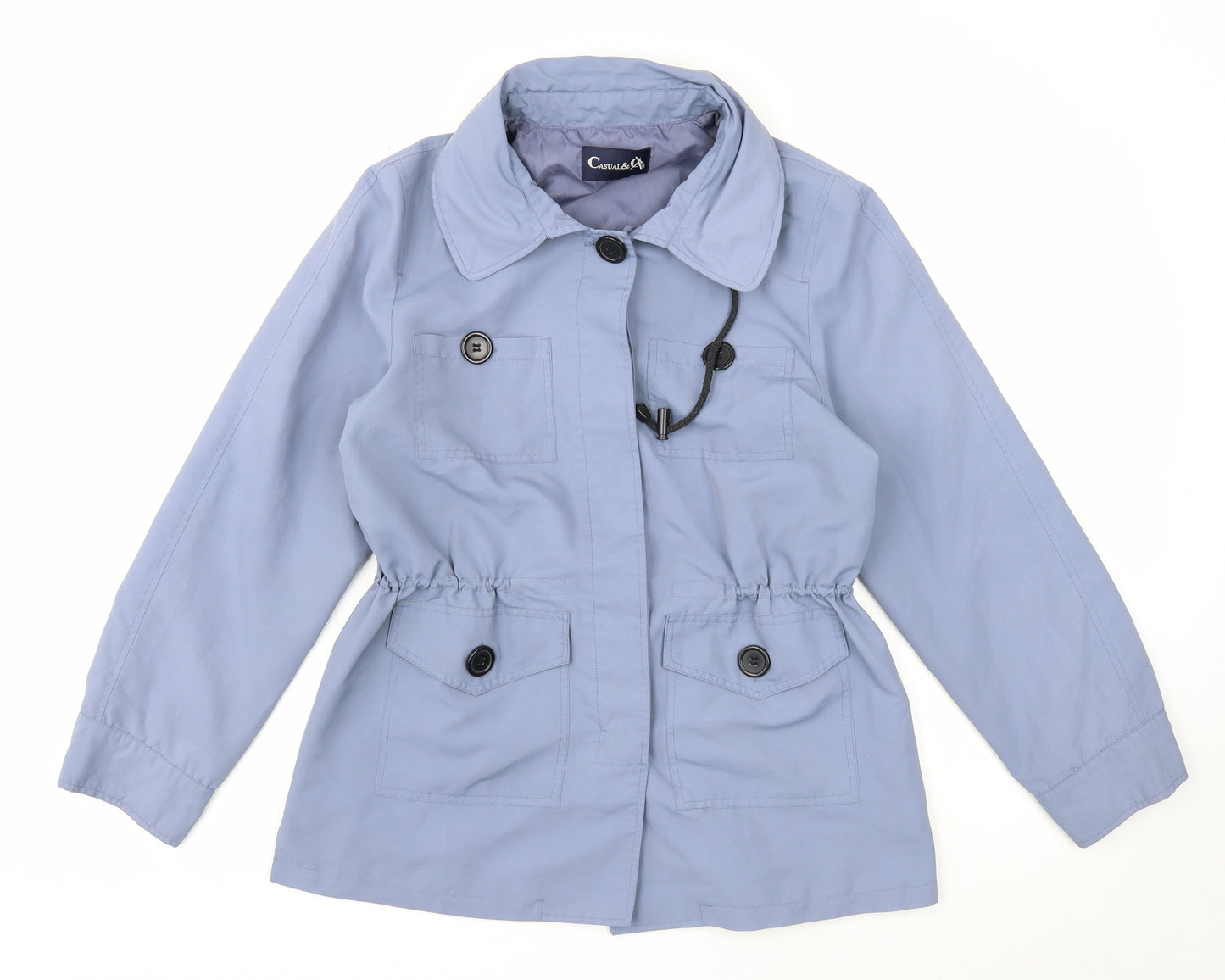 Casual&Co Womens Blue Jacket Size S Zip