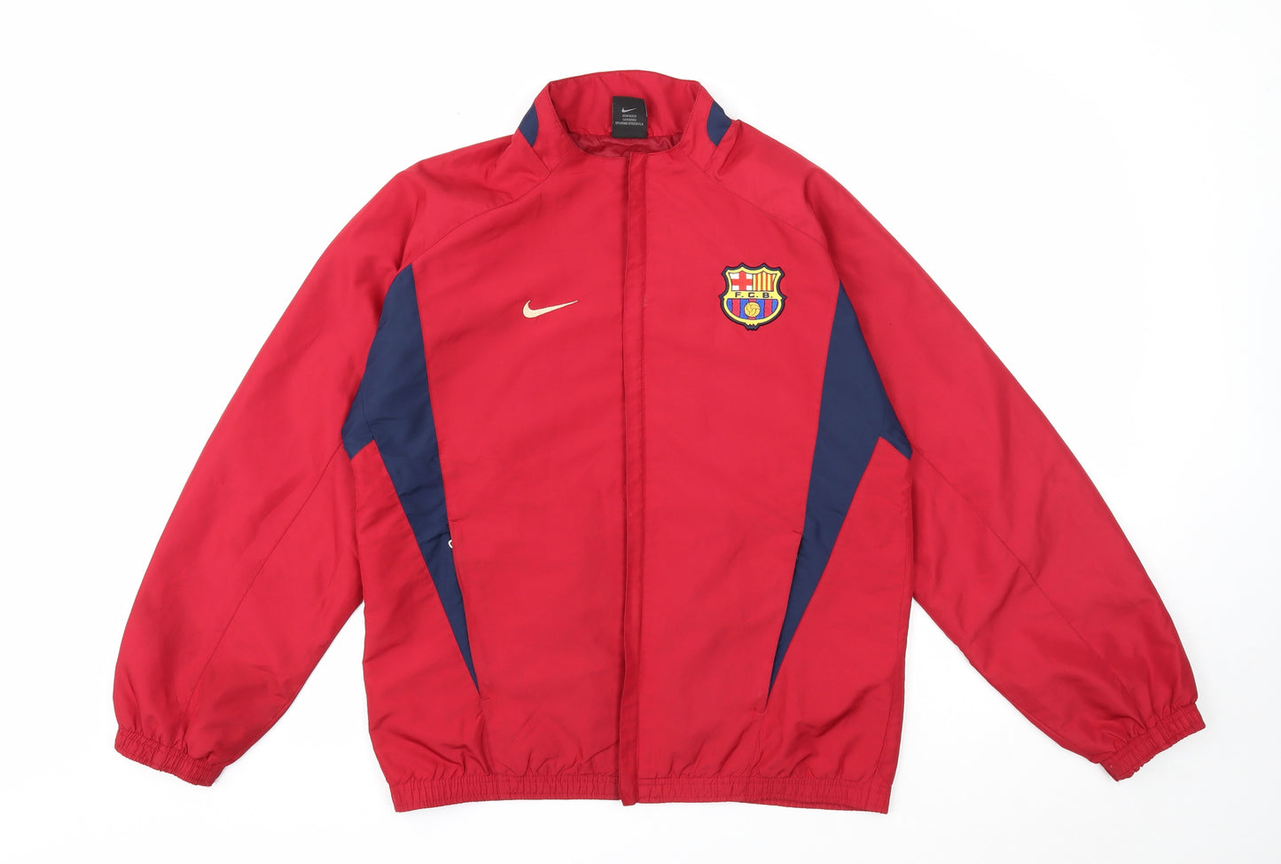 Nike Mens Red Geometric Jacket Size XL Zip