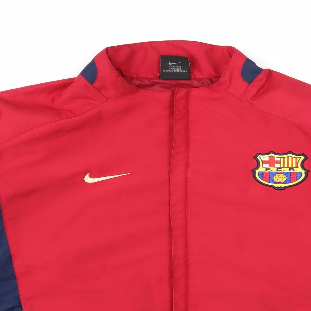 Nike Mens Red Geometric Jacket Size XL Zip
