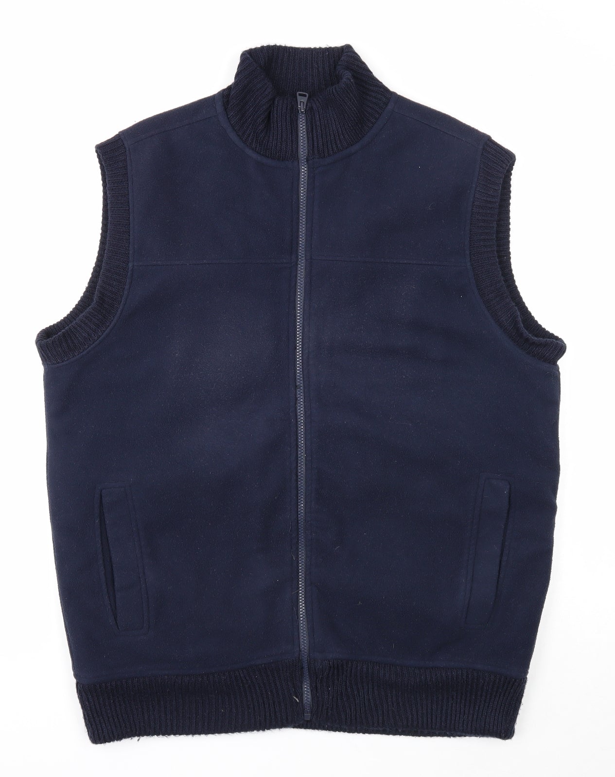 James Pringle Mens Blue Gilet Jacket Size L Zip