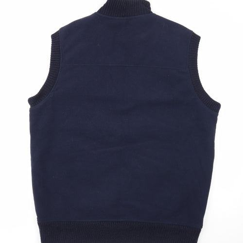 James Pringle Mens Blue Gilet Jacket Size L Zip