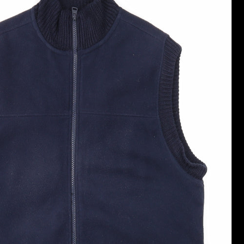 James Pringle Mens Blue Gilet Jacket Size L Zip
