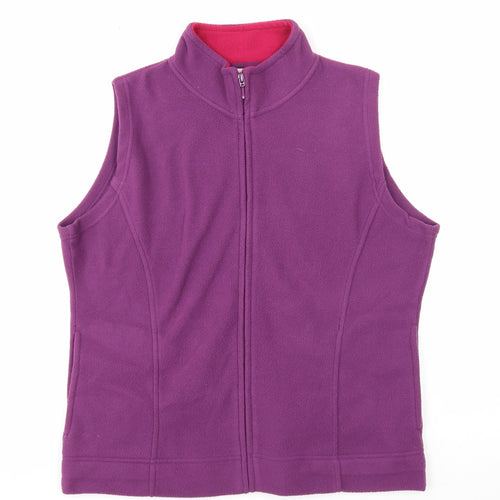 EWM Womens Purple Gilet Jacket Size 14 Zip
