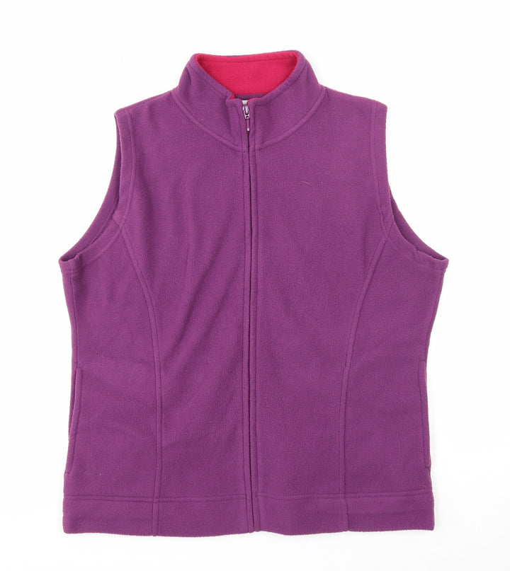EWM Womens Purple Gilet Jacket Size 14 Zip