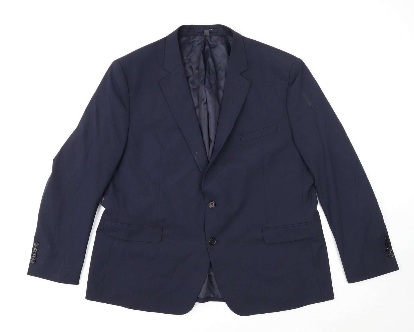 Marks and Spencer Mens Blue Polyester Jacket Blazer Size 48