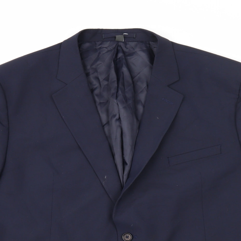 Marks and Spencer Mens Blue Polyester Jacket Blazer Size 48