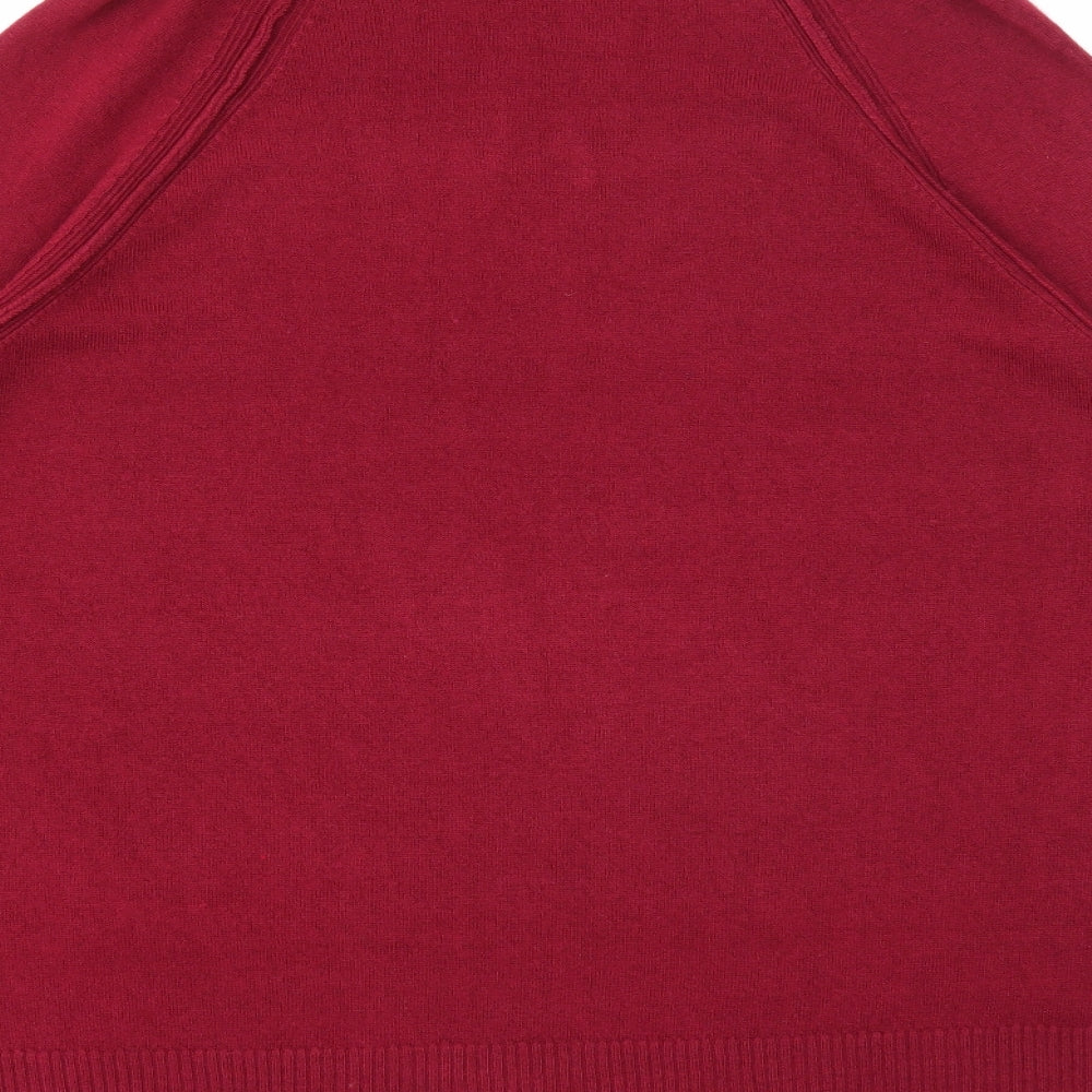 M&Co Womens Purple Roll Neck Acrylic Pullover Jumper Size 18