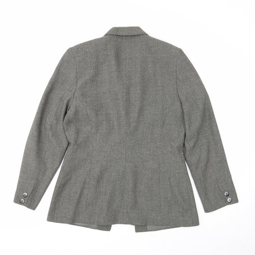 Richards Womens Grey Polyester Jacket Blazer Size 12