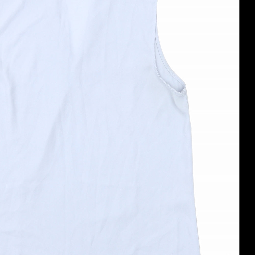 NEXT Womens Blue Polyester Basic Tank Size 14 V-Neck