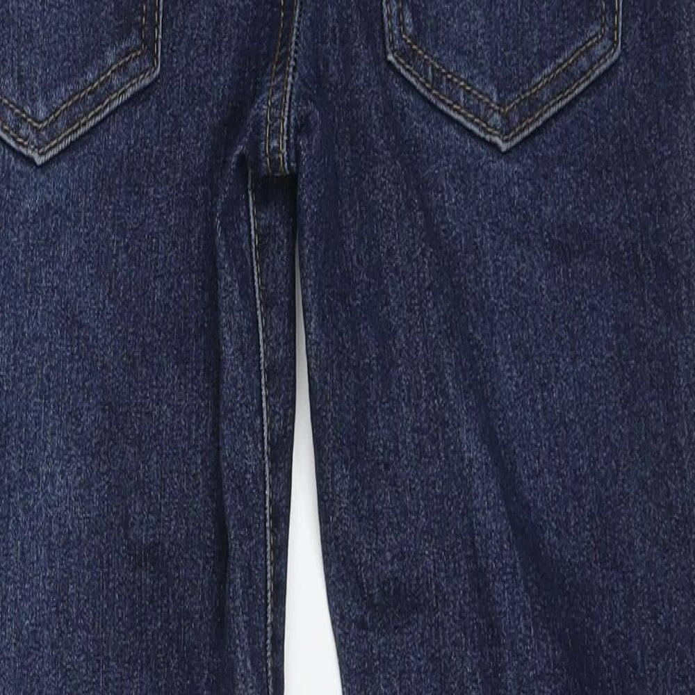 Denim & Co. Boys Blue Cotton Skinny Jeans Size 8-9 Years L23 in Regular Drawstring