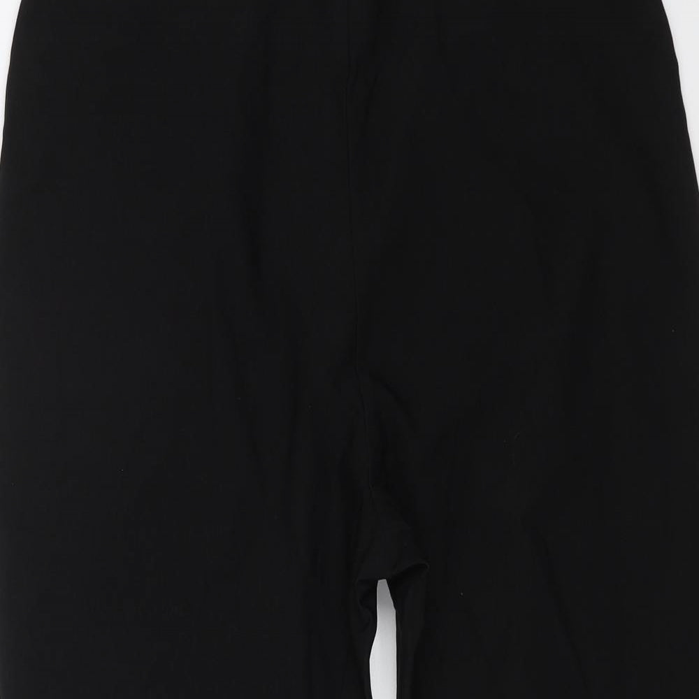 Roman Womens Black Viscose Capri Trousers Size 18 L21 in Regular