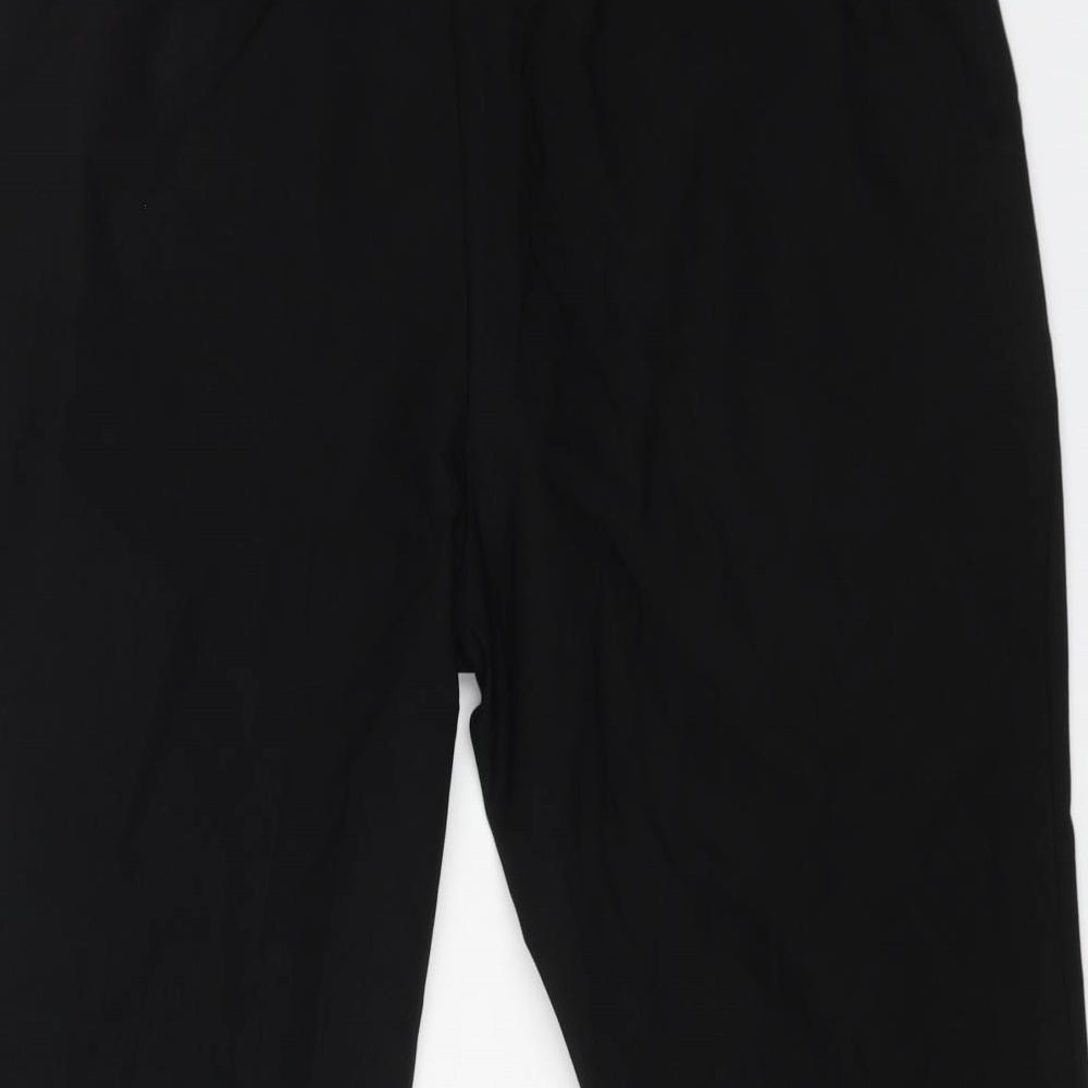 Roman Womens Black Viscose Capri Trousers Size 18 L21 in Regular