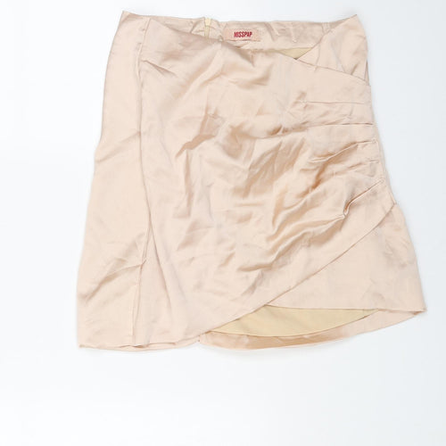 Misspap Womens Pink Polyester Mini Skirt Size 6 Zip