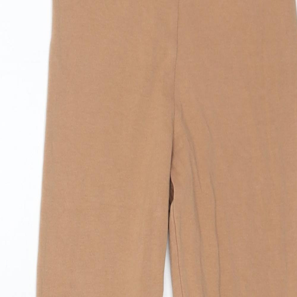 H&M Girls Beige Cotton Jogger Trousers Size 7-8 Years Regular Pullover