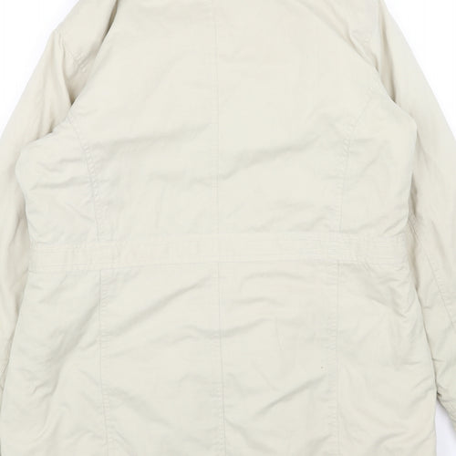 NEXT Womens Beige Overcoat Coat Size 12 Zip