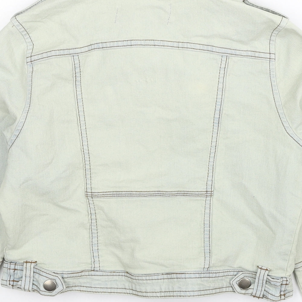 Brave Soul Girls Grey Jacket Size L Zip