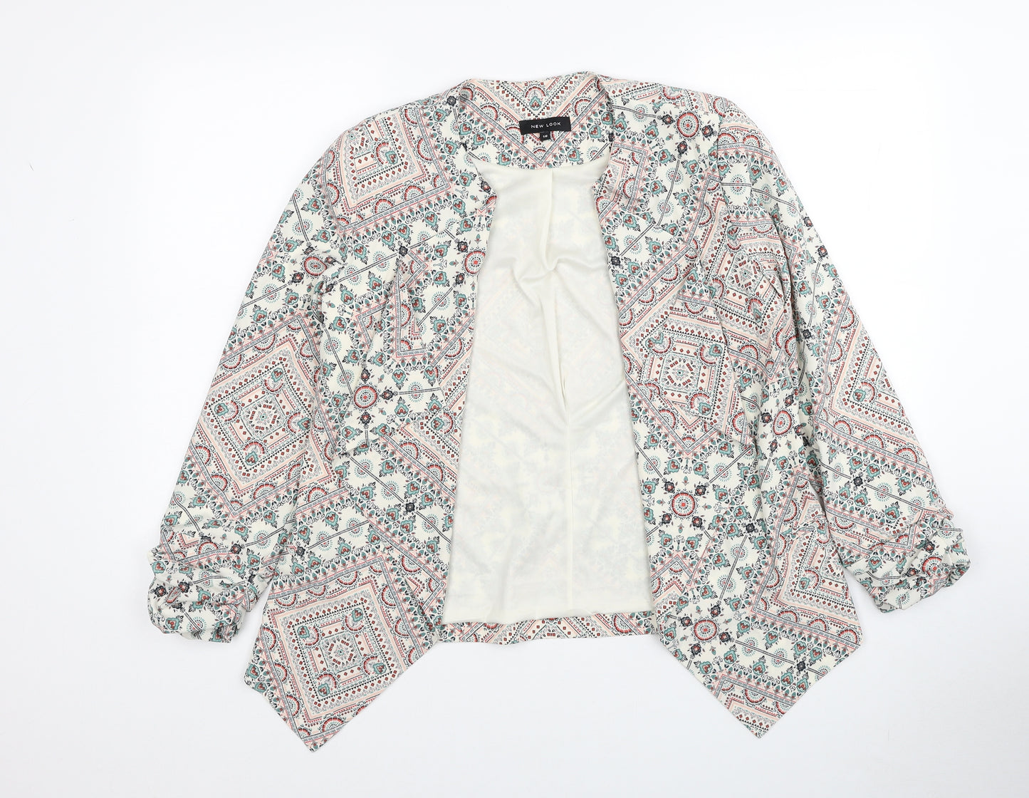 New Look Womens Multicoloured Geometric Jacket Size 10