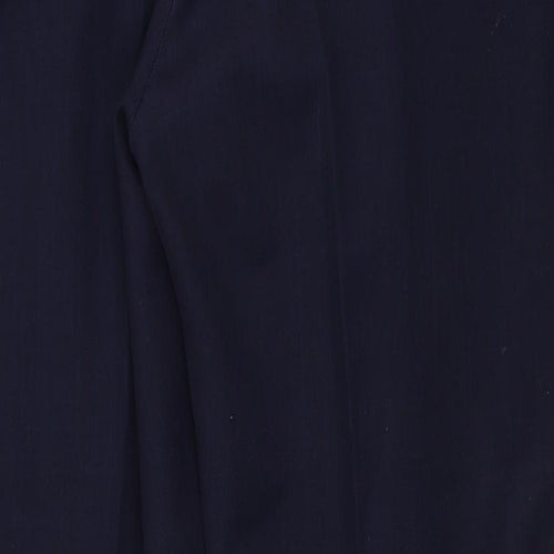 Berkertex Womens Blue Polyester Dress Pants Trousers Size 14 Regular Zip