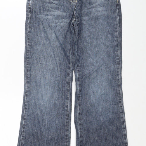 Monsoon Boys Blue Cotton Bootcut Jeans Size 7-8 Years Regular Zip