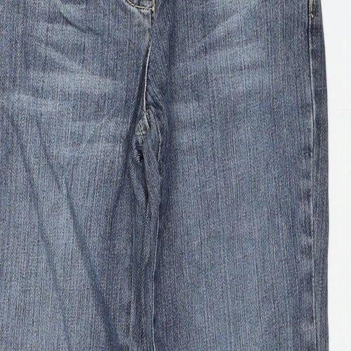 Monsoon Boys Blue Cotton Bootcut Jeans Size 7-8 Years Regular Zip