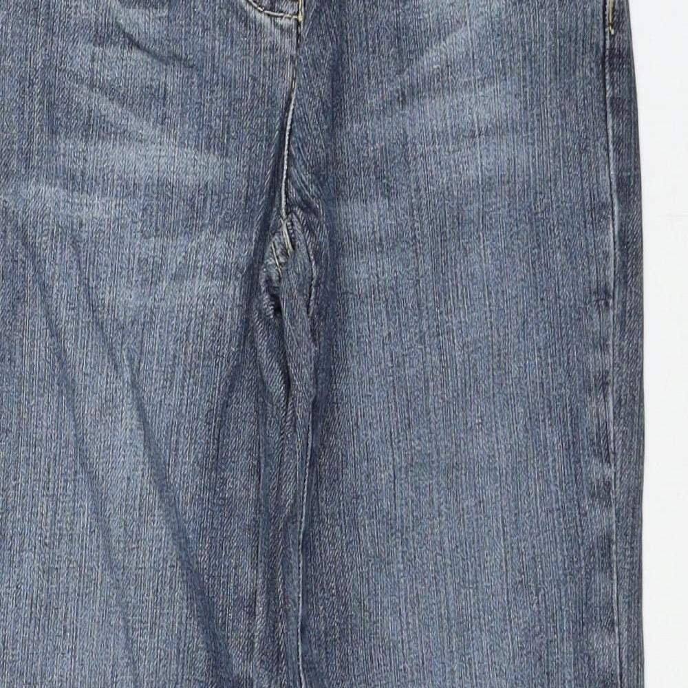 Monsoon Boys Blue Cotton Bootcut Jeans Size 7-8 Years Regular Zip