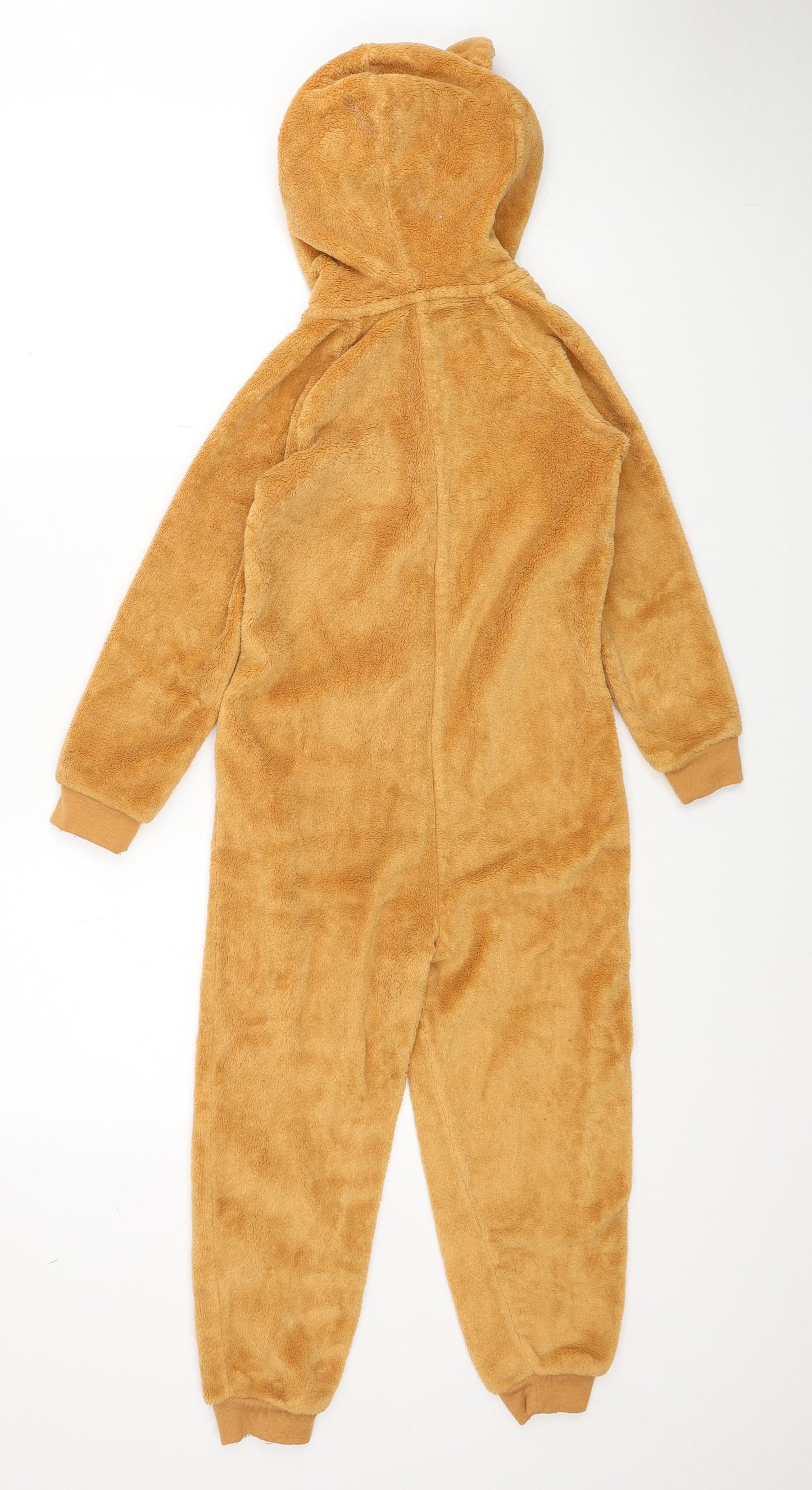 George Girls Beige Solid Polyester Top One Piece Size 6-7 Years Zip - Bear