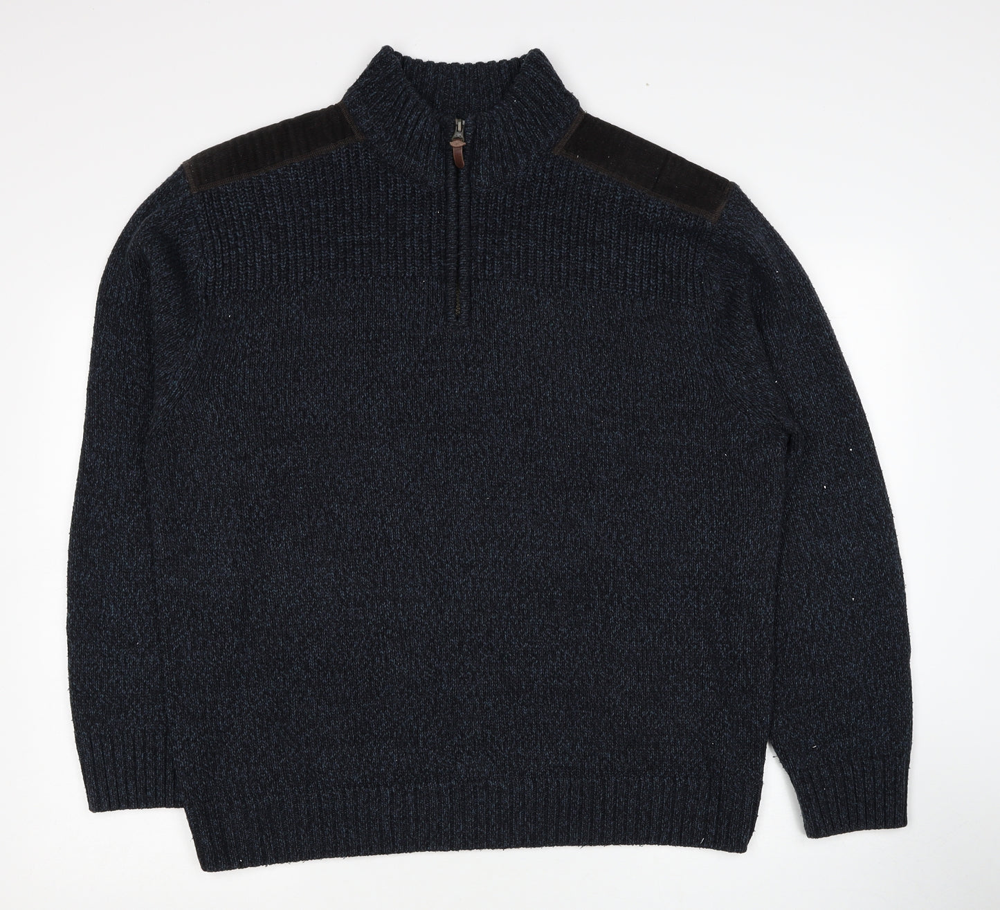 NEXT Mens Blue High Neck Acrylic Pullover Jumper Size 2XL