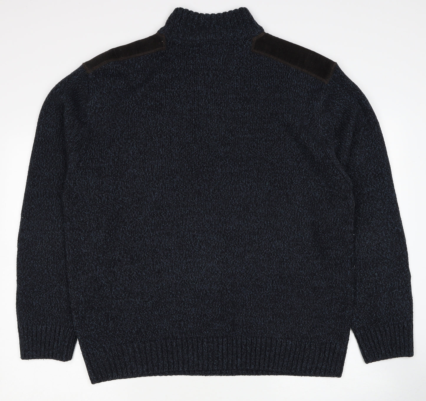 NEXT Mens Blue High Neck Acrylic Pullover Jumper Size 2XL
