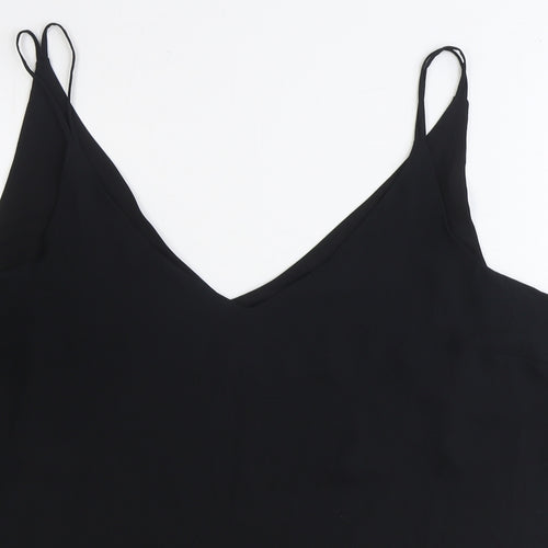 Papaya Womens Black Polyester Basic Tank Size 20 V-Neck