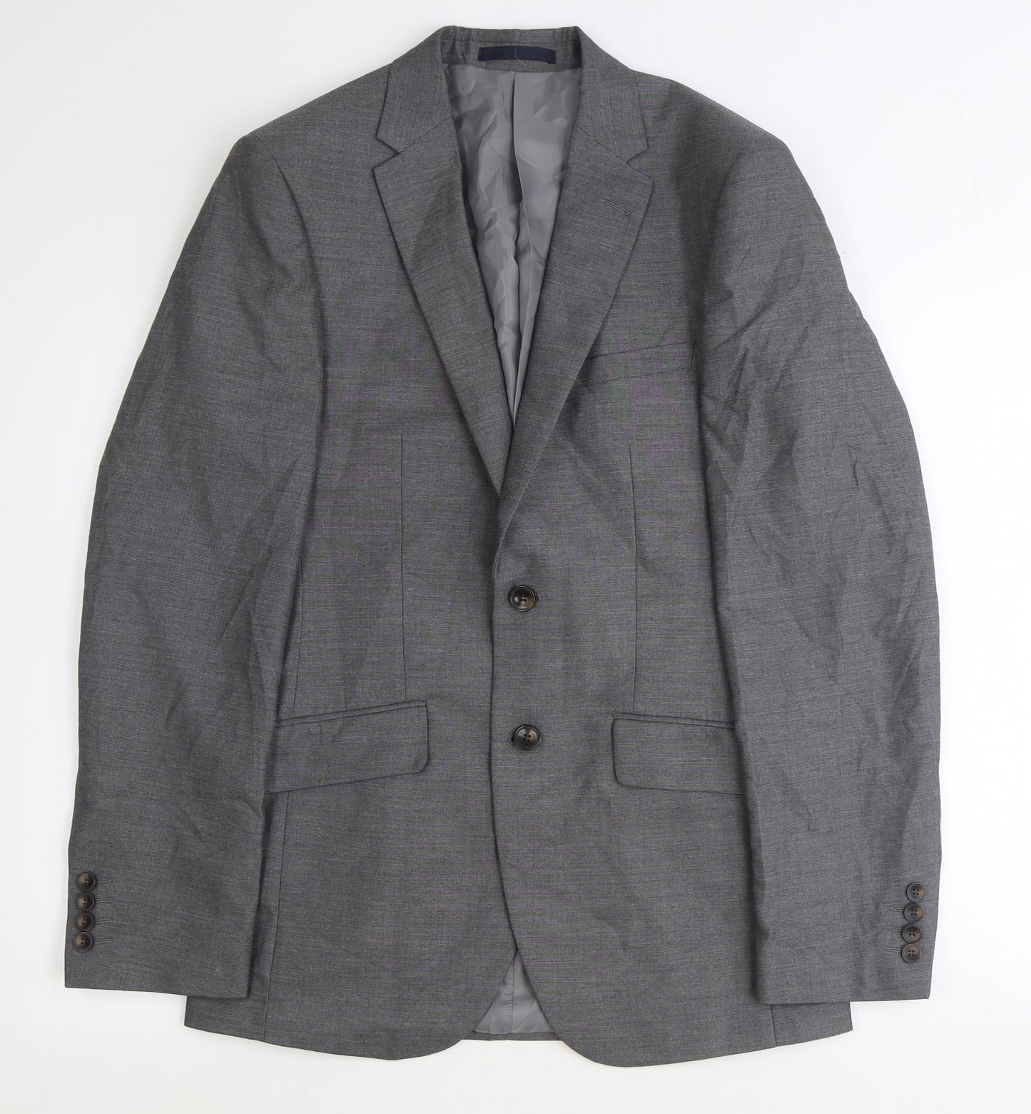 Marks and Spencer Mens Grey Polyester Jacket Blazer Size 36