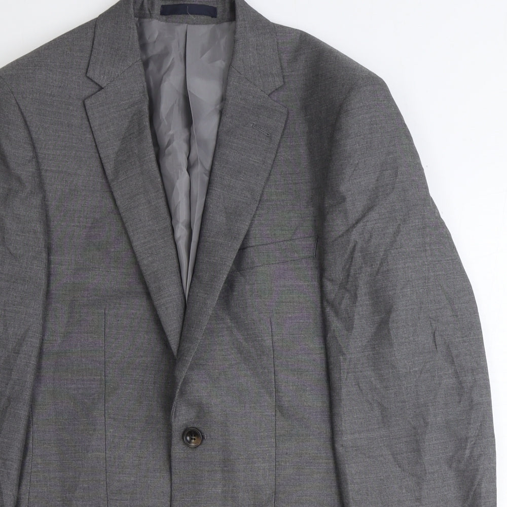 Marks and Spencer Mens Grey Polyester Jacket Blazer Size 36