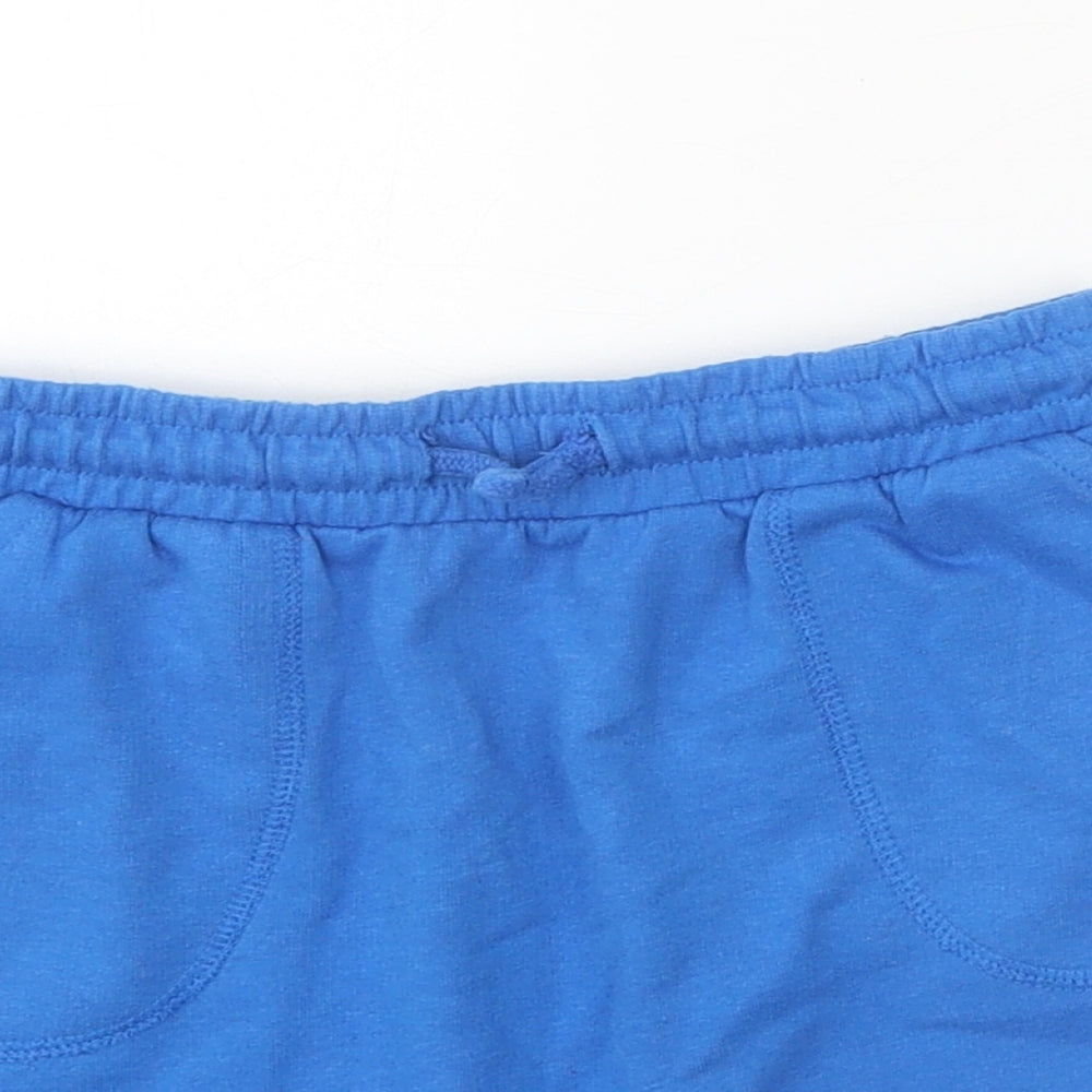 Matalan Boys Blue Cotton Sweat Shorts Size 5-6 Years Regular Drawstring