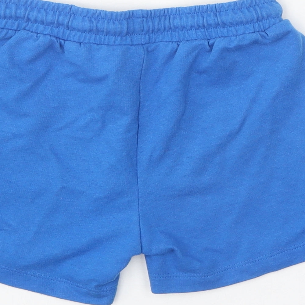 Matalan Boys Blue Cotton Sweat Shorts Size 5-6 Years Regular Drawstring