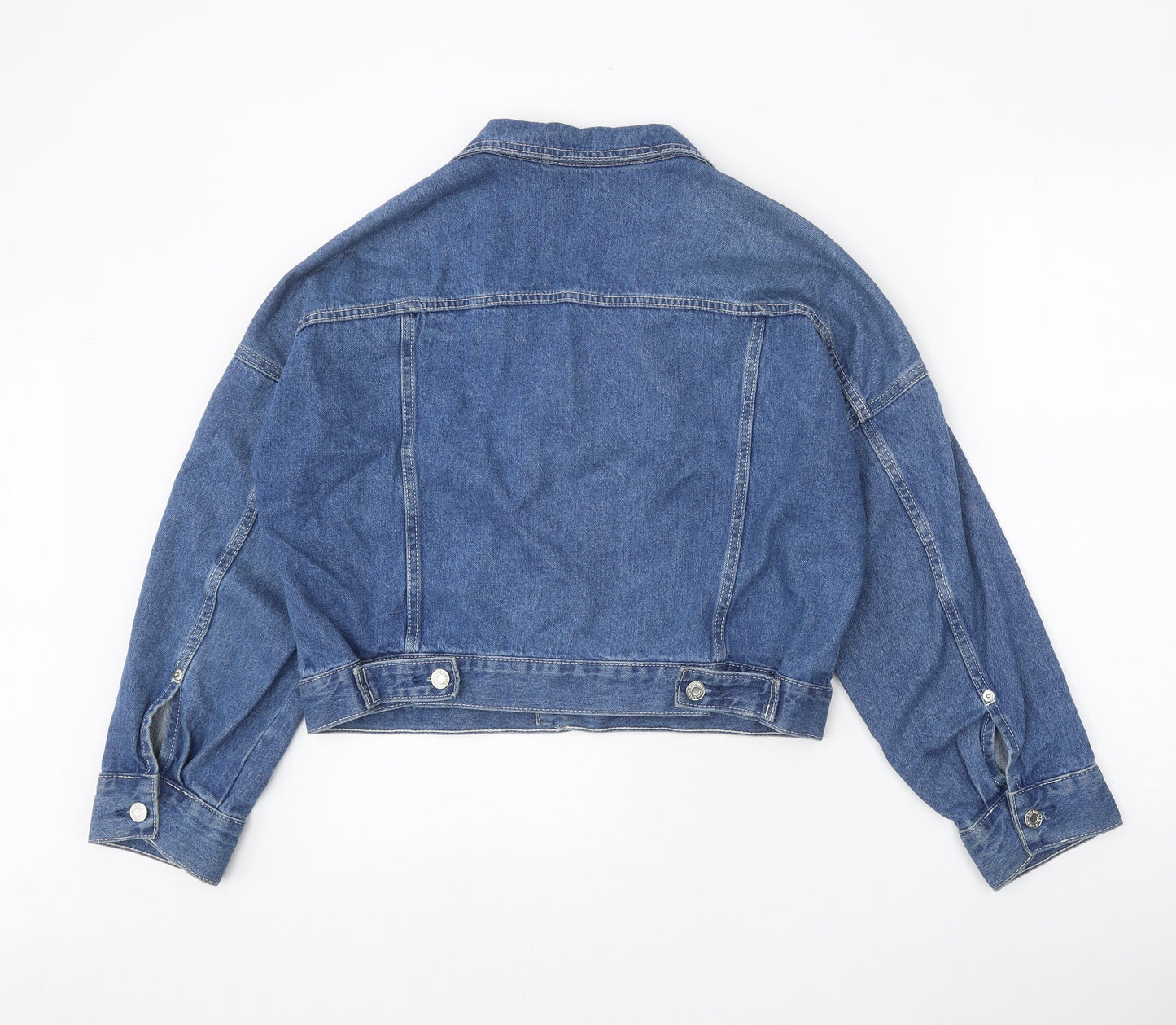 & Denim Womens Blue Jacket Size M Button