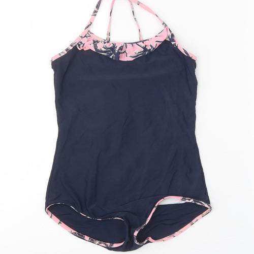 George Girls Blue Nylon Bodysuit One-Piece Size 10-11 Years Pullover - Swimsuit