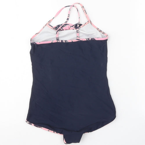 George Girls Blue Nylon Bodysuit One-Piece Size 10-11 Years Pullover - Swimsuit