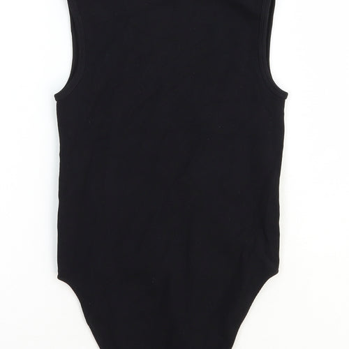 Primark Womens Black Nylon Bodysuit One-Piece Size 8 Snap
