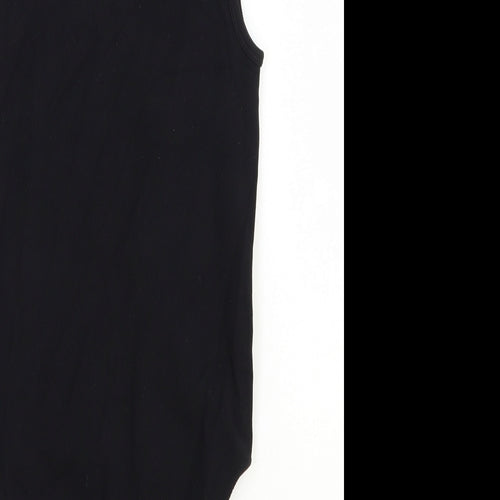 Primark Womens Black Nylon Bodysuit One-Piece Size 8 Snap