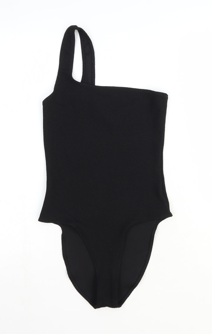 ASOS Womens Black Polyester Bodysuit One-Piece One Size Pullover