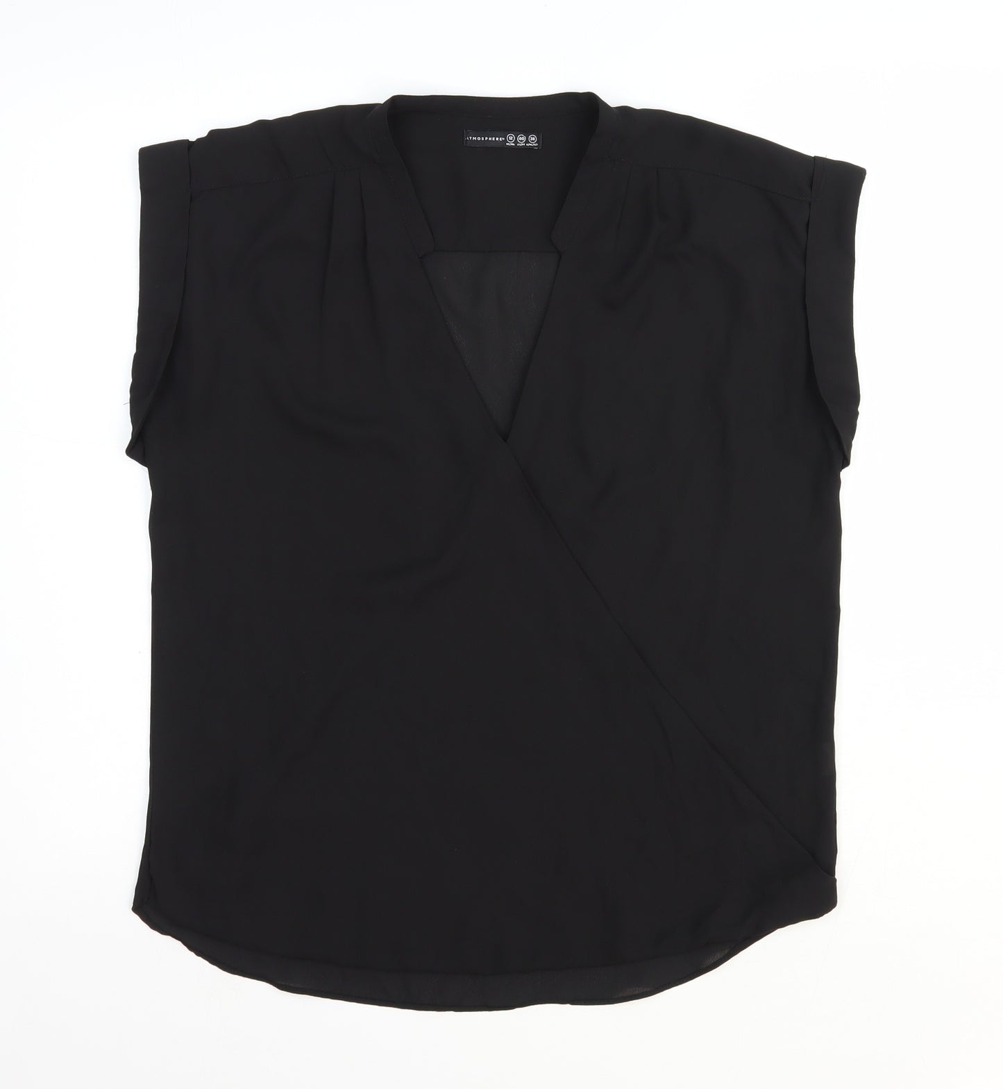 Primark Womens Black Polyester Basic Tank Size 12 V-Neck