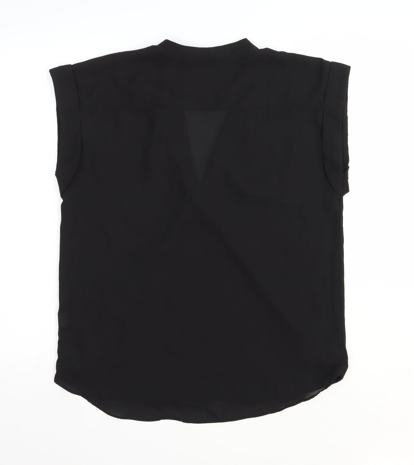 Primark Womens Black Polyester Basic Tank Size 12 V-Neck