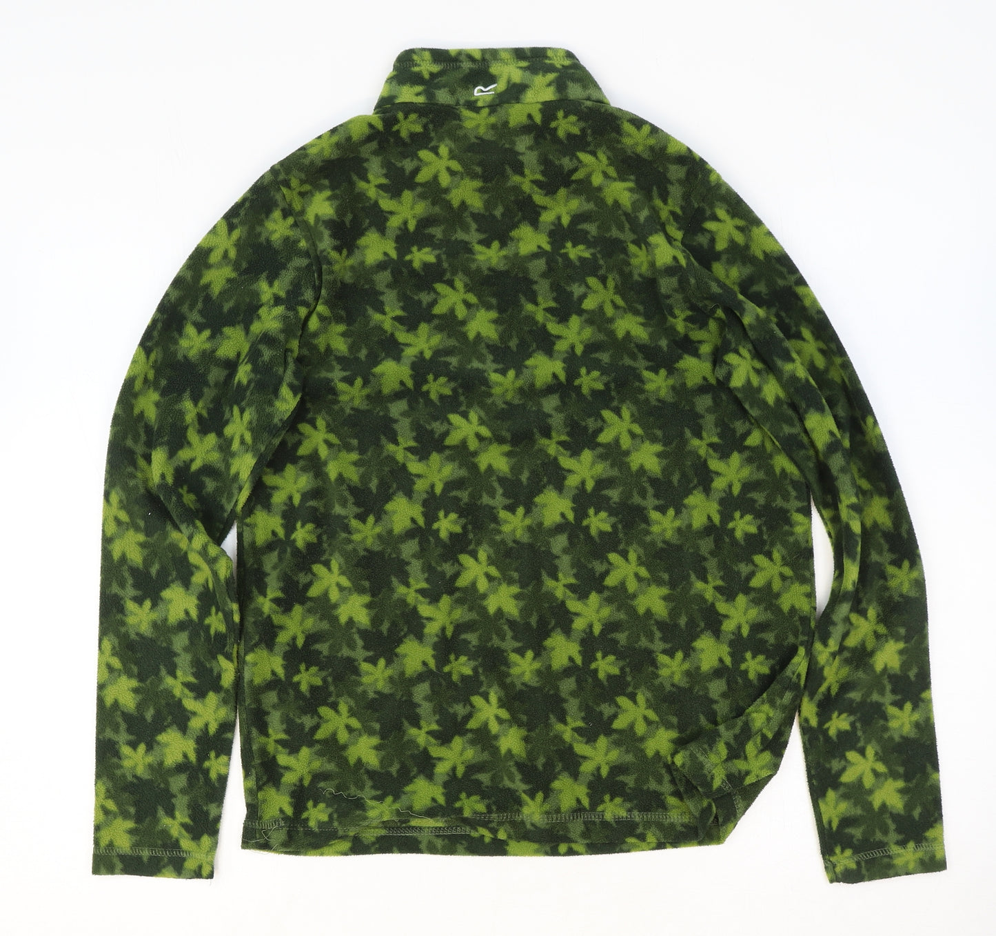 Regatta Womens Green Geometric Polyester Pullover Sweatshirt Size 30 Zip