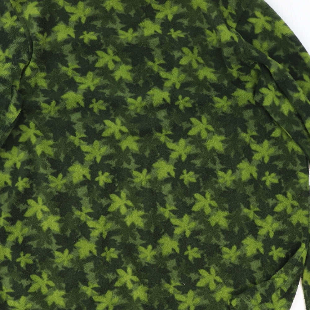 Regatta Womens Green Geometric Polyester Pullover Sweatshirt Size 30 Zip