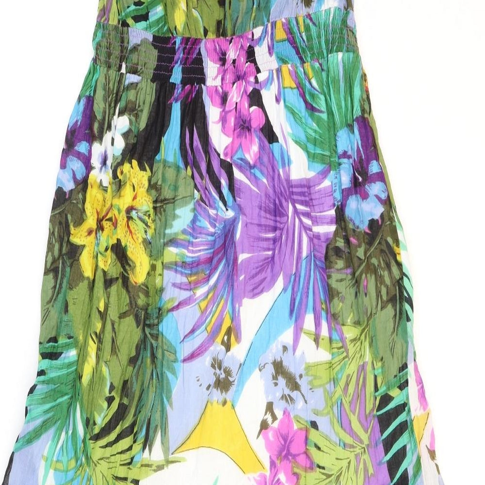 Wallis Womens Multicoloured Floral Polyester Maxi Size 10 V-Neck Pullover