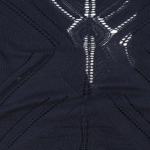 BHS Womens Blue V-Neck Cotton Cardigan Jumper Size 14